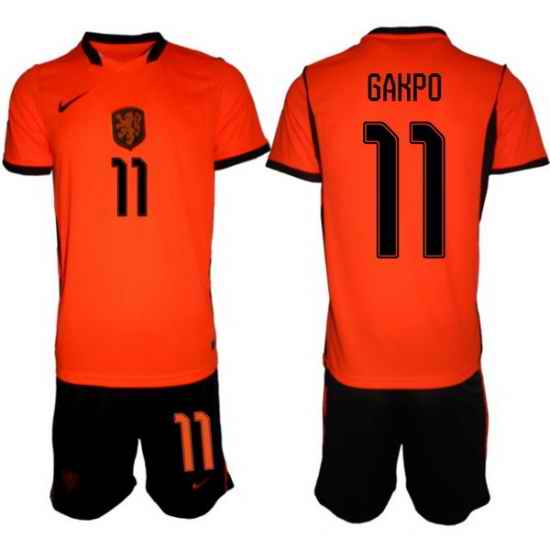 Men Netherlands 2026 Soccer Jerseys Orange #11 Cody Gakpo